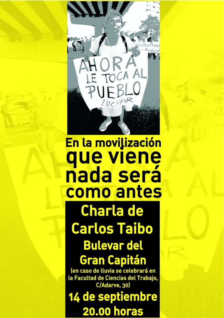Cartel charla Carlos Taibo