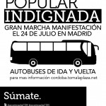 Autobuses de ida y vuelta para la manifestación del día 24 de Julio en Madrid